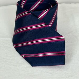Stafford Classic Navy and Pink Striped Tie